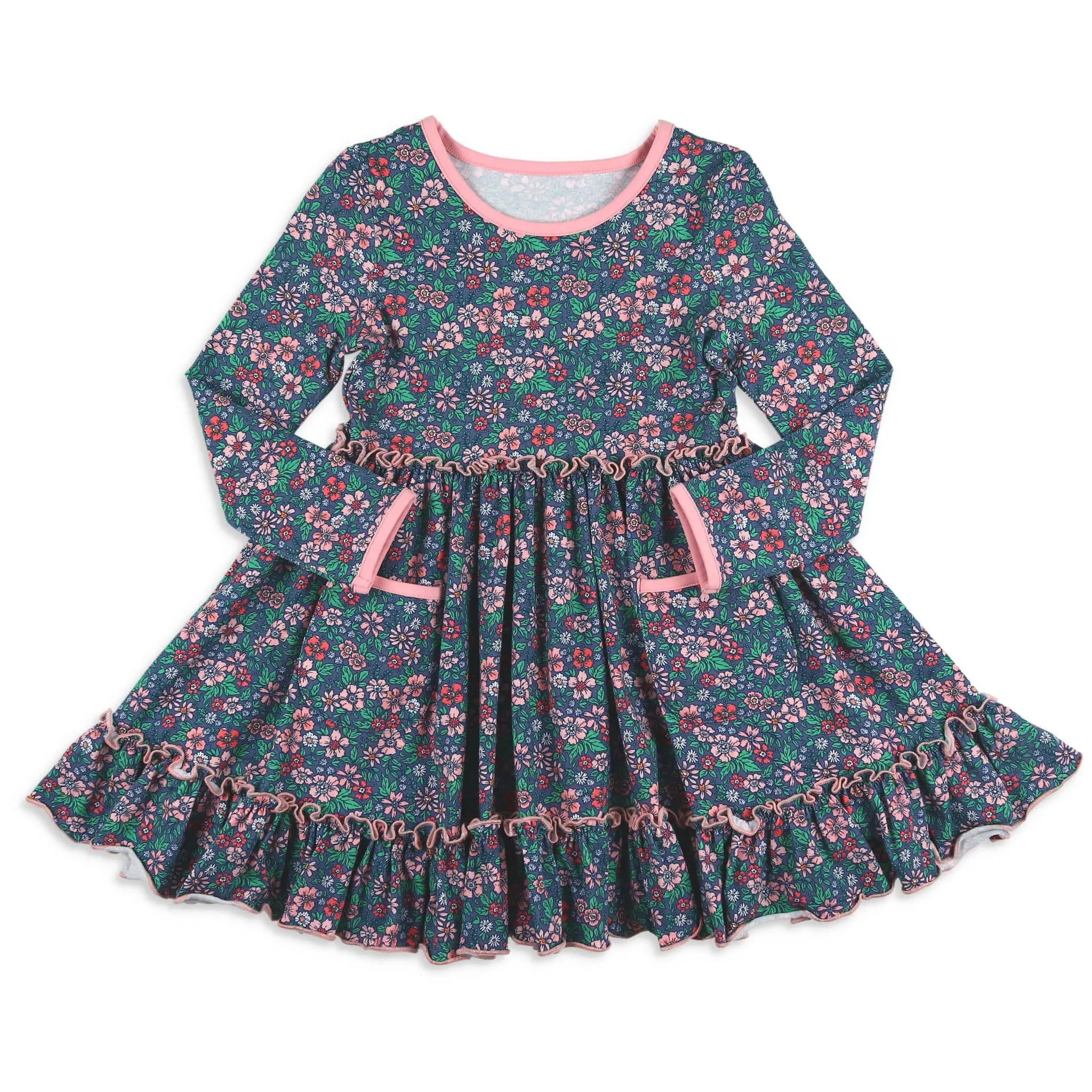 Twirl Dress- Midnight Poppy