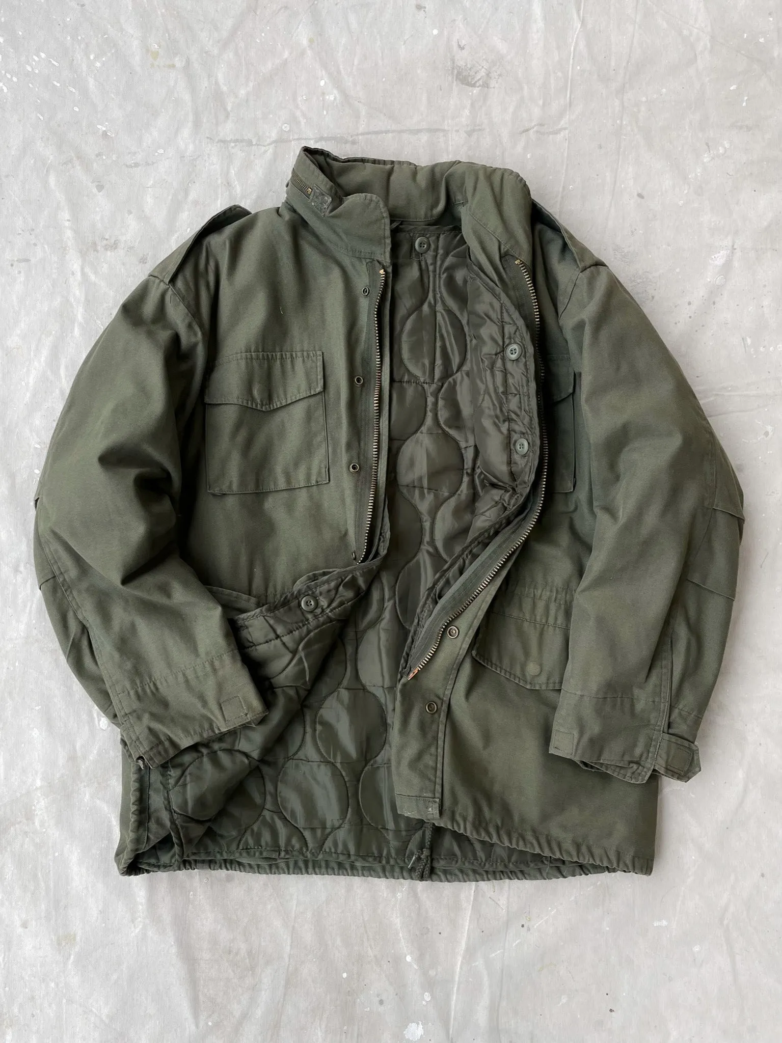 US Military M-65 Jacket with Quilted Liner—[L/XL]