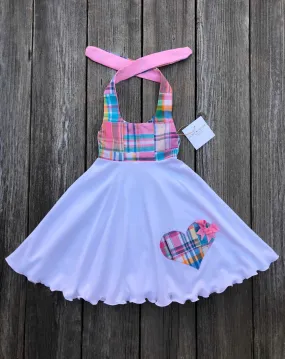 Valentines Day Plaid Heart Dress