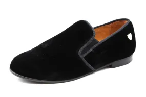 Venettini  Black Velvet Slip On Torre