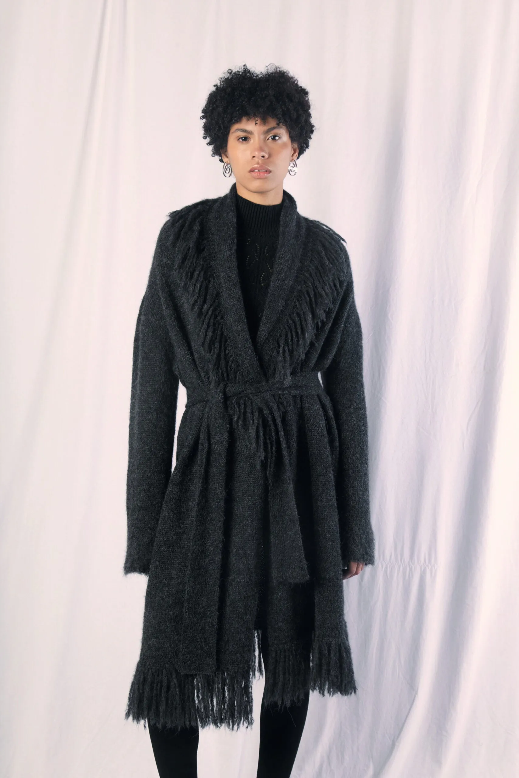 Vento Coat Charcoal by MUNA