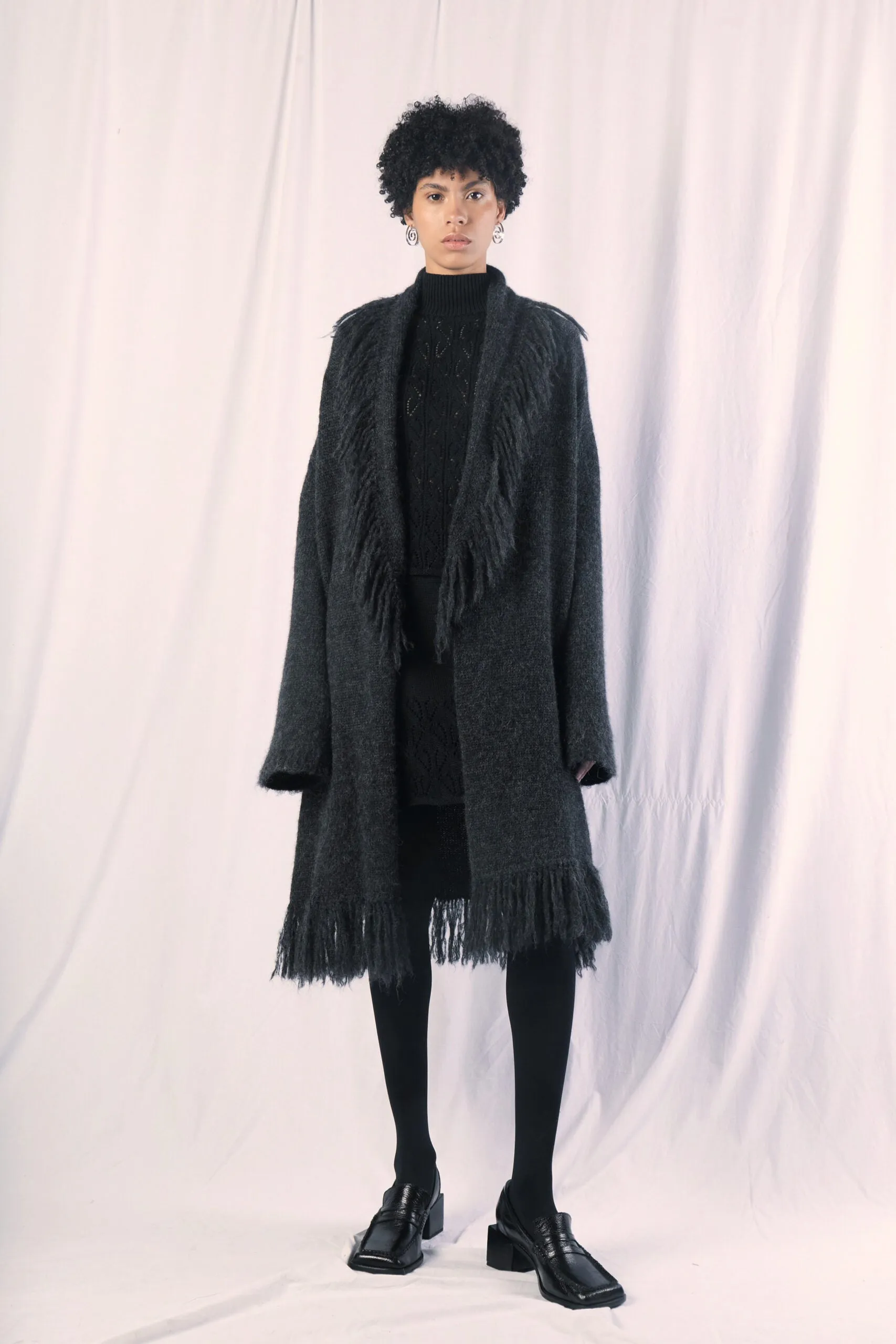 Vento Coat Charcoal by MUNA