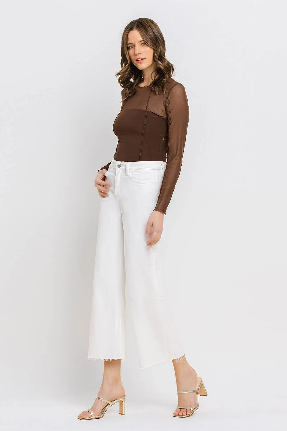 Vervet High Rise Crop Wide Leg Jean