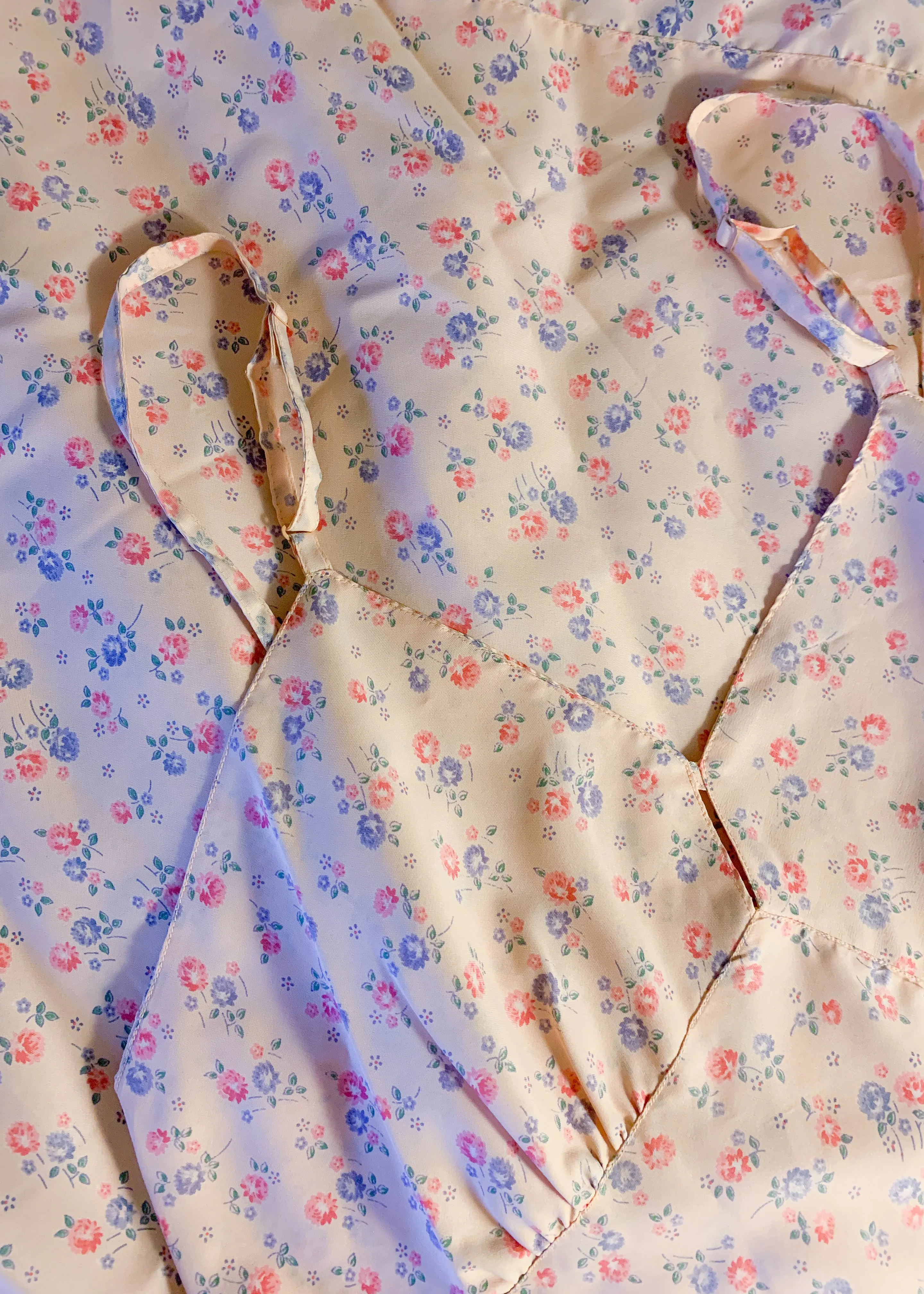 Vintage 1940s Floral Rayon Slip Dress