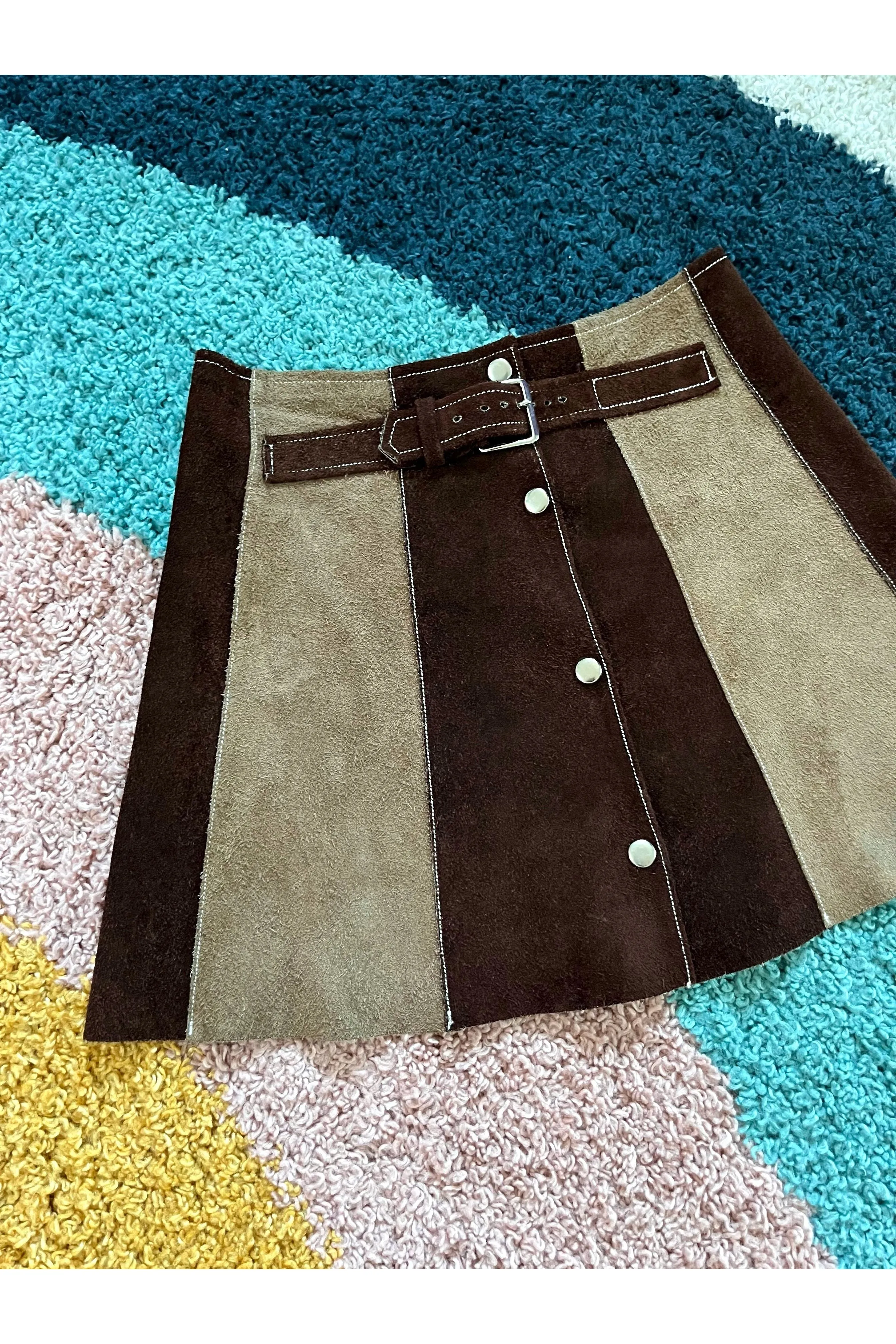 Vintage 60’s Suede Patchwork Skirt