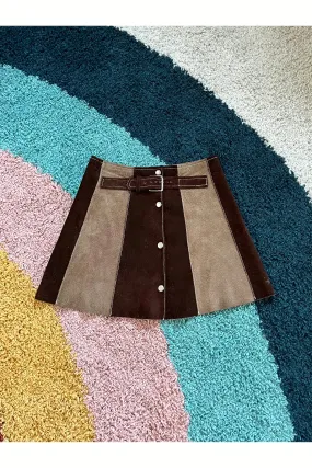 Vintage 60’s Suede Patchwork Skirt