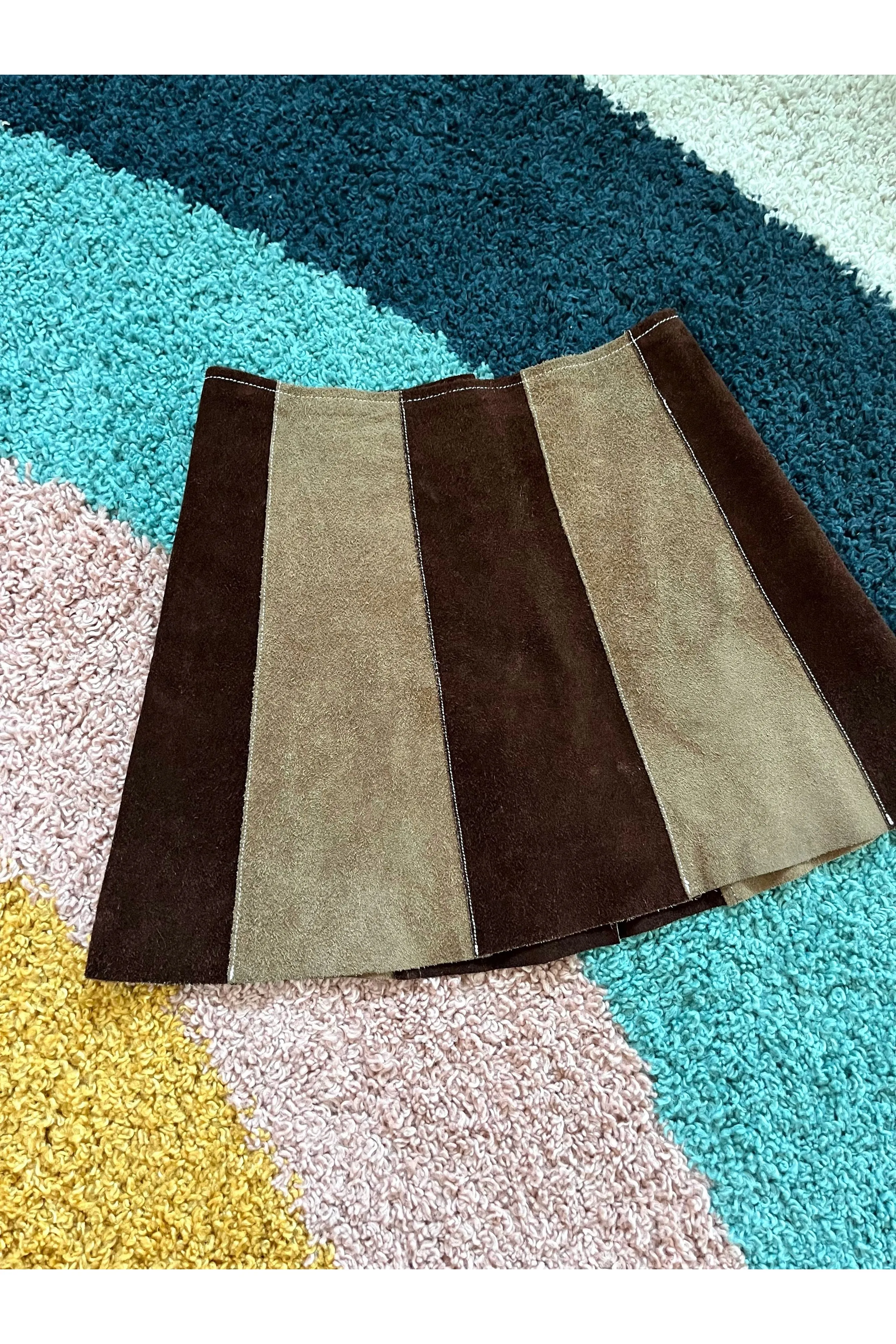 Vintage 60’s Suede Patchwork Skirt