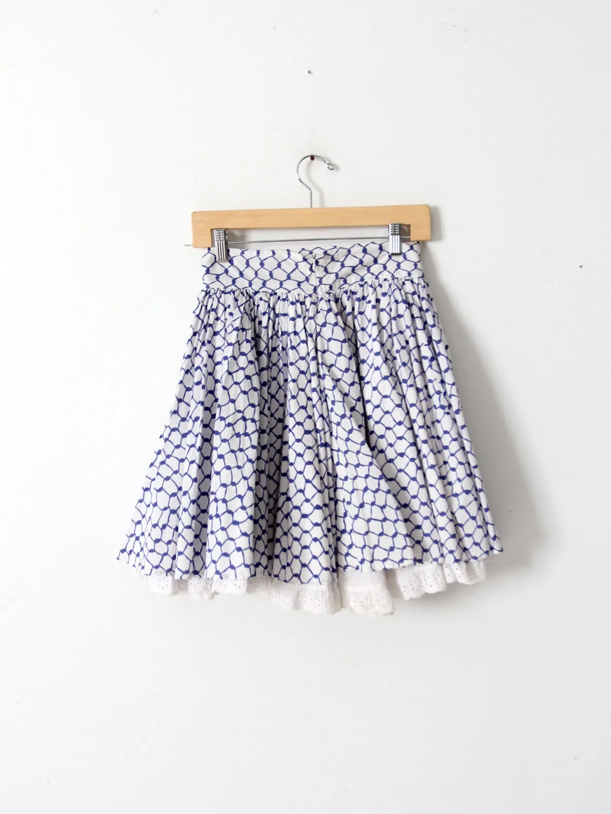 vintage geometric print skirt