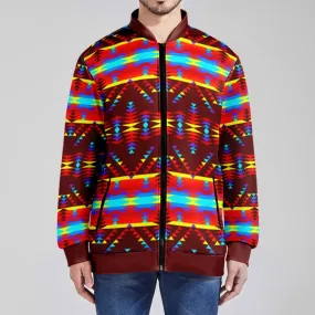 Visions of Lasting Peace Zippered Collared Lightweight Jacket