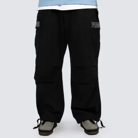 VISITOR WIDE CARGO PANTS (Black)