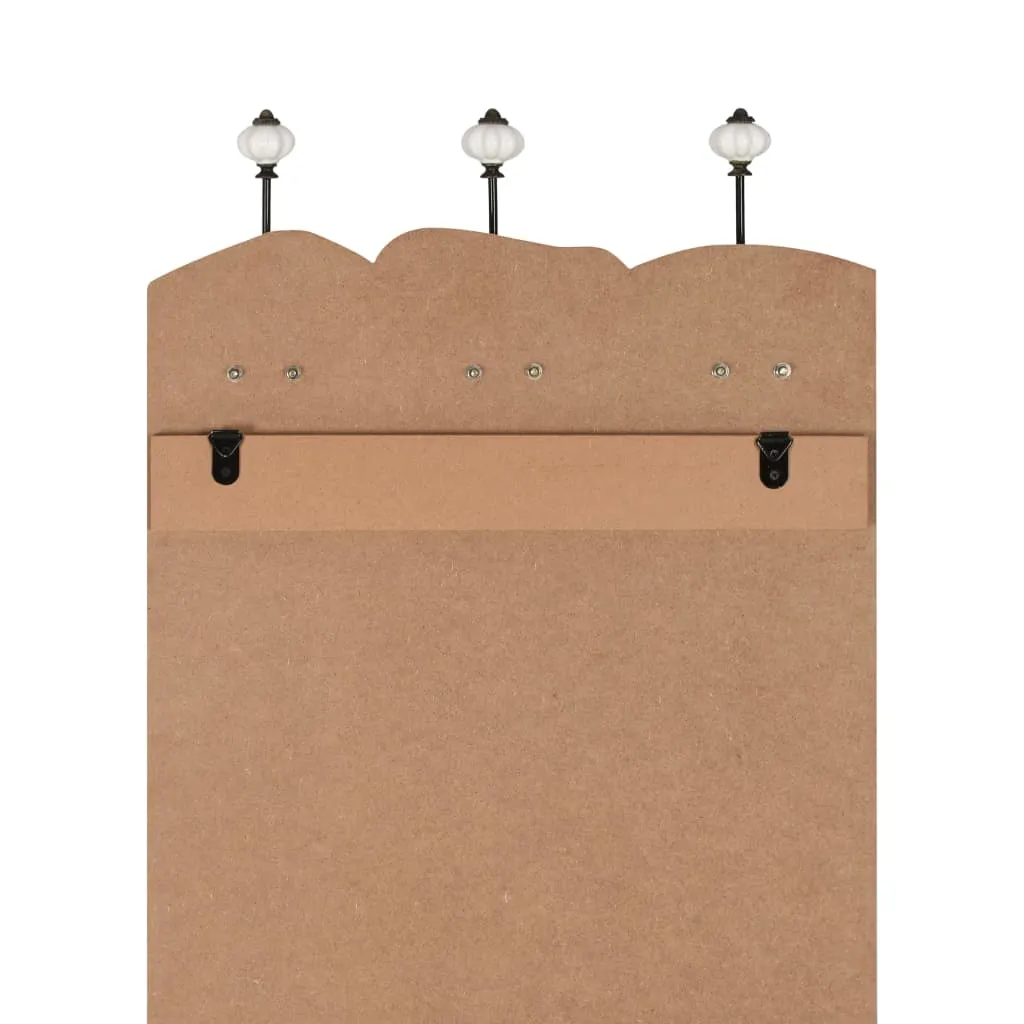 Wall-mounted Coat Rack with 6 Hooks 120x40 cm