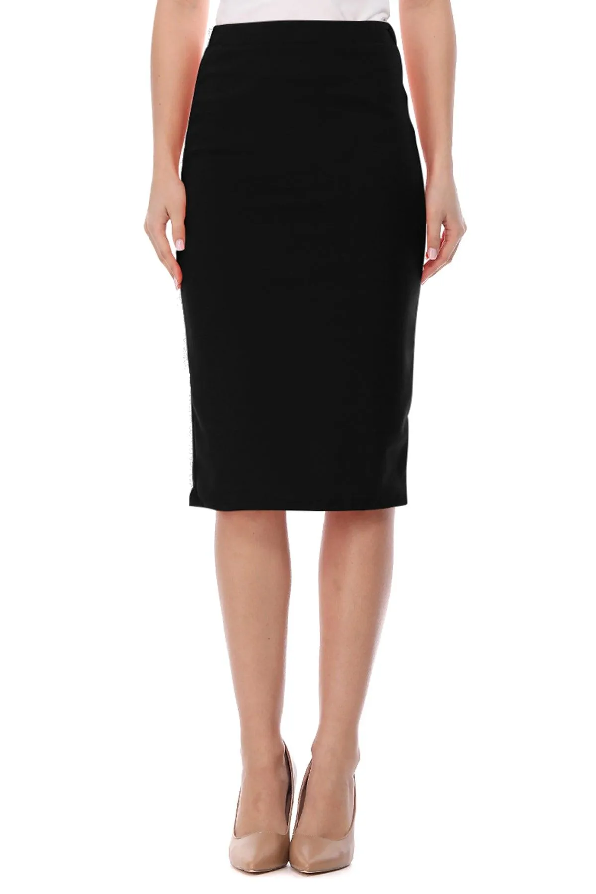 Women's Casual High Waist Stretch Pencil Skirt(Pack of 2)