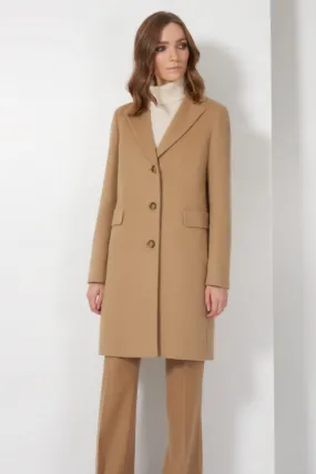 Wool & Cashmere Coat with Notch Collar 38001