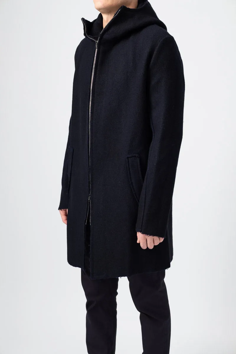 Wool Coat in Navy Blue