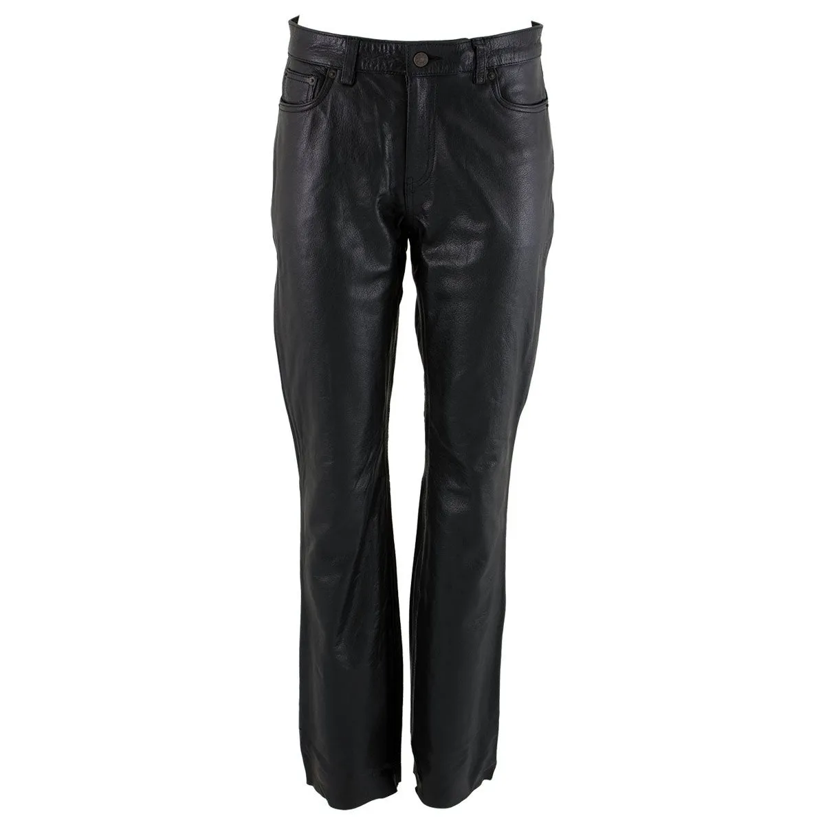 Xelement XS679 Ladies 'Nubile' Classic Black Buffalo Leather Pants