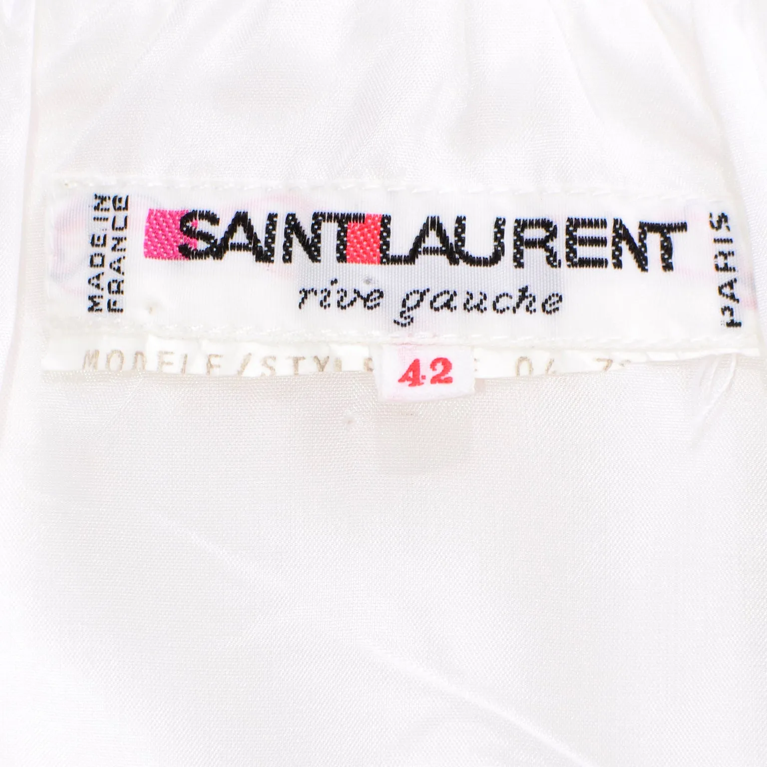 YSL Vintage Yves Saint Laurent White Linen Pencil Skirt