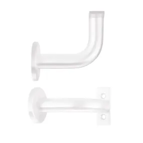 Zoo Handrail Bracket - Powder Coated Matt White-Powder Coat White